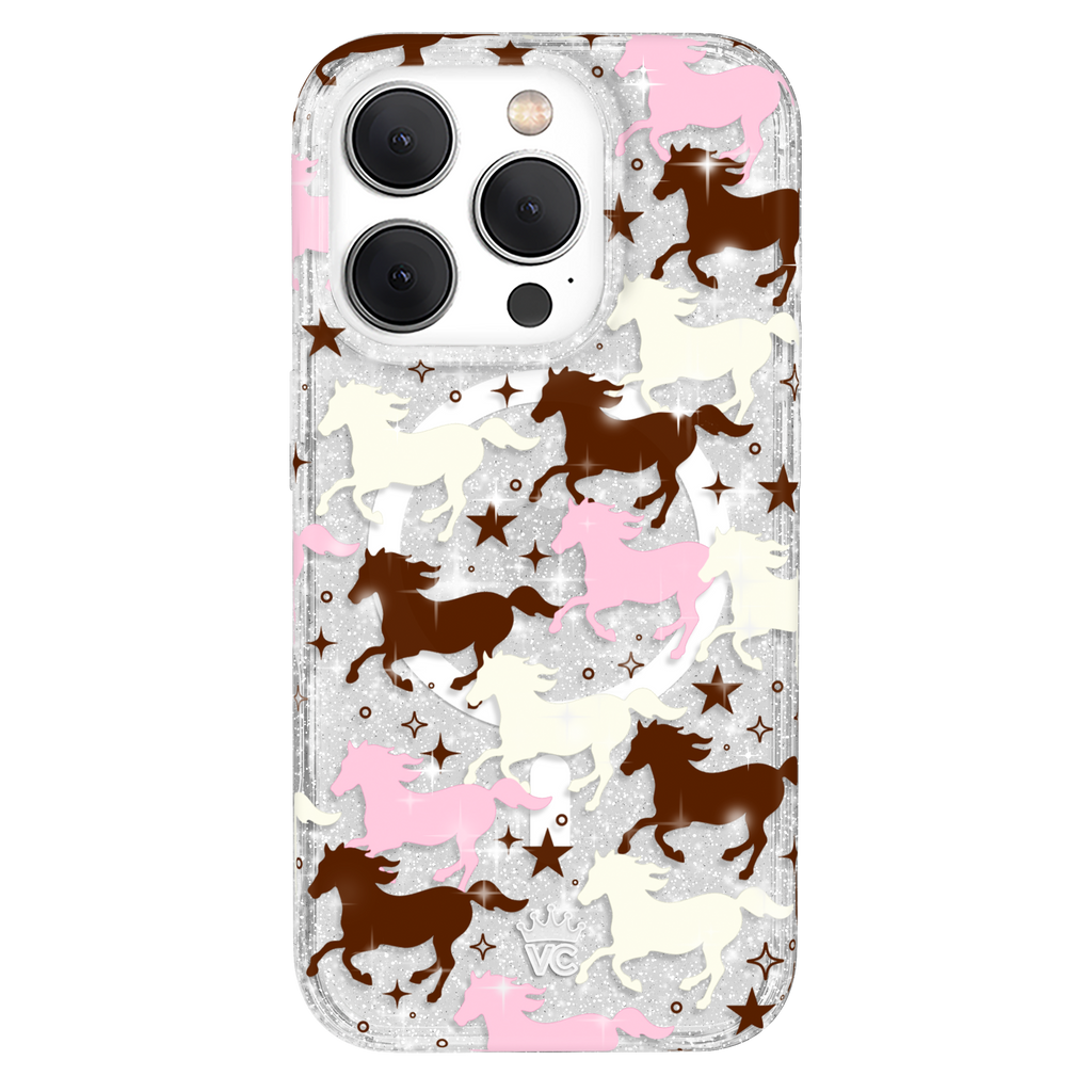 Pink Pony Glitter iPhone Case