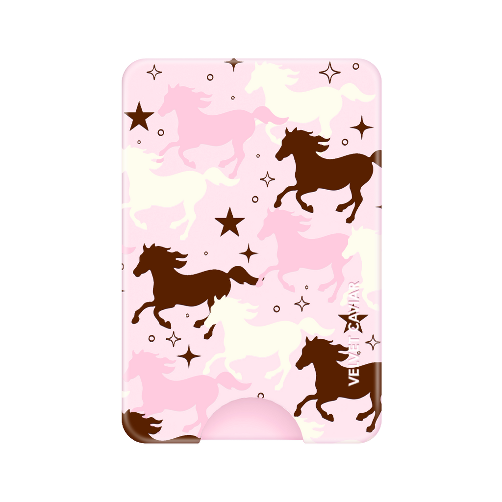 Pink Pony Glitter MagSafe Wallet