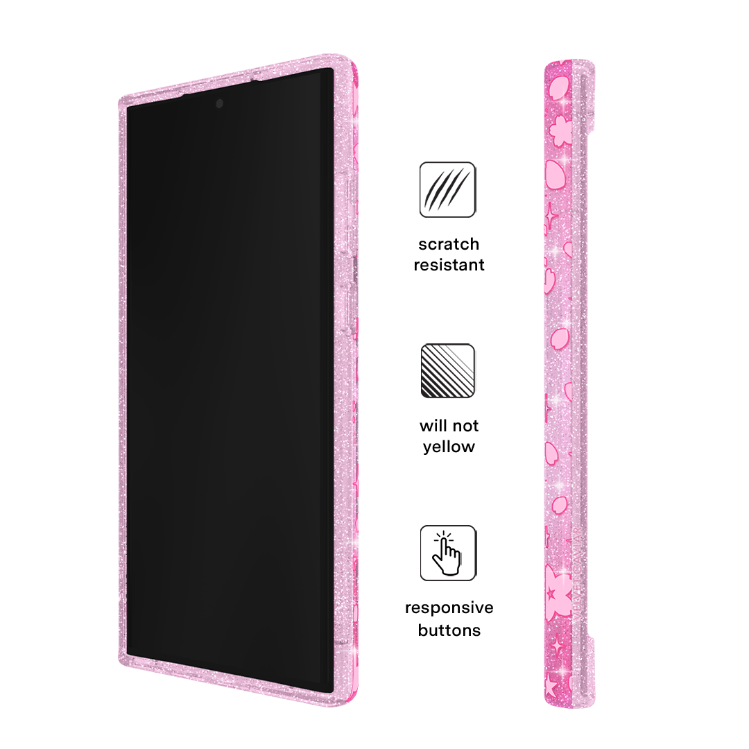 Cherry Blossom Glitter Samsung Case