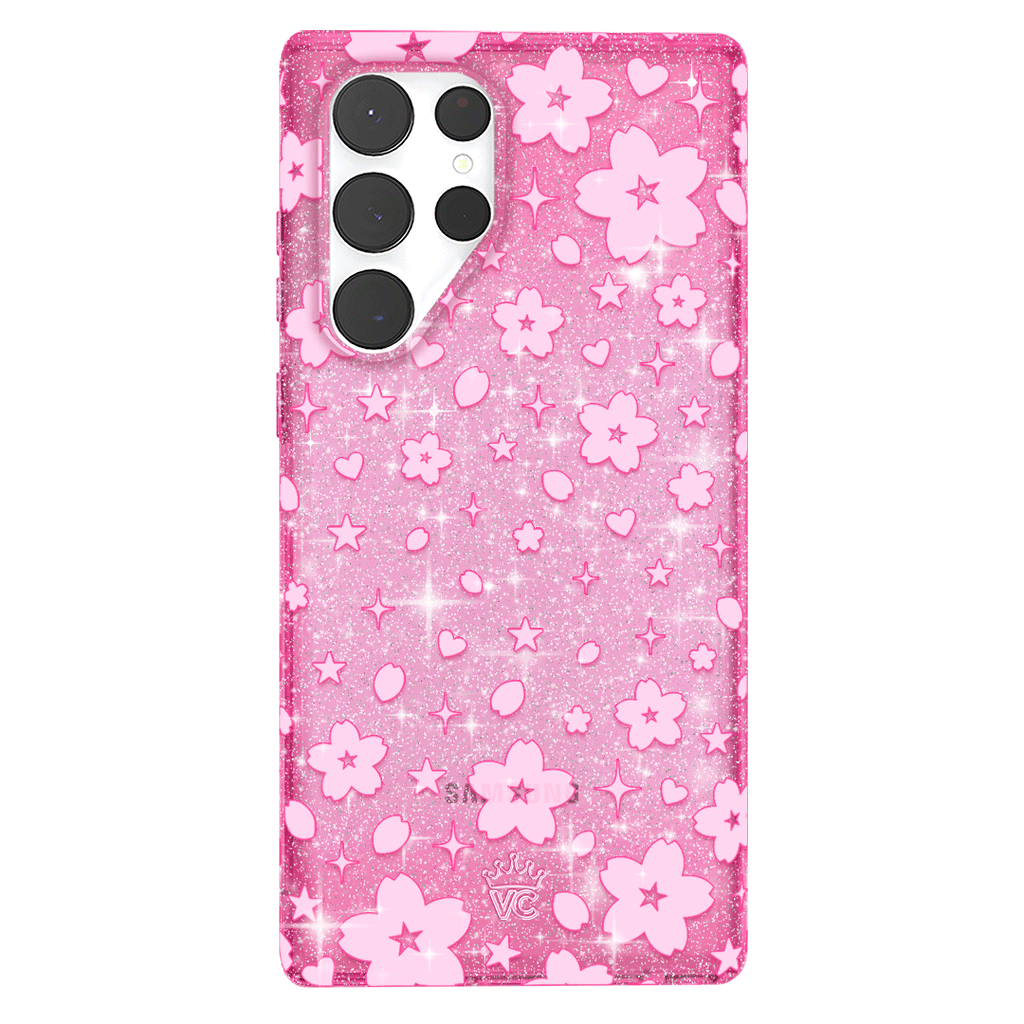 Cherry Blossom Glitter Samsung Case
