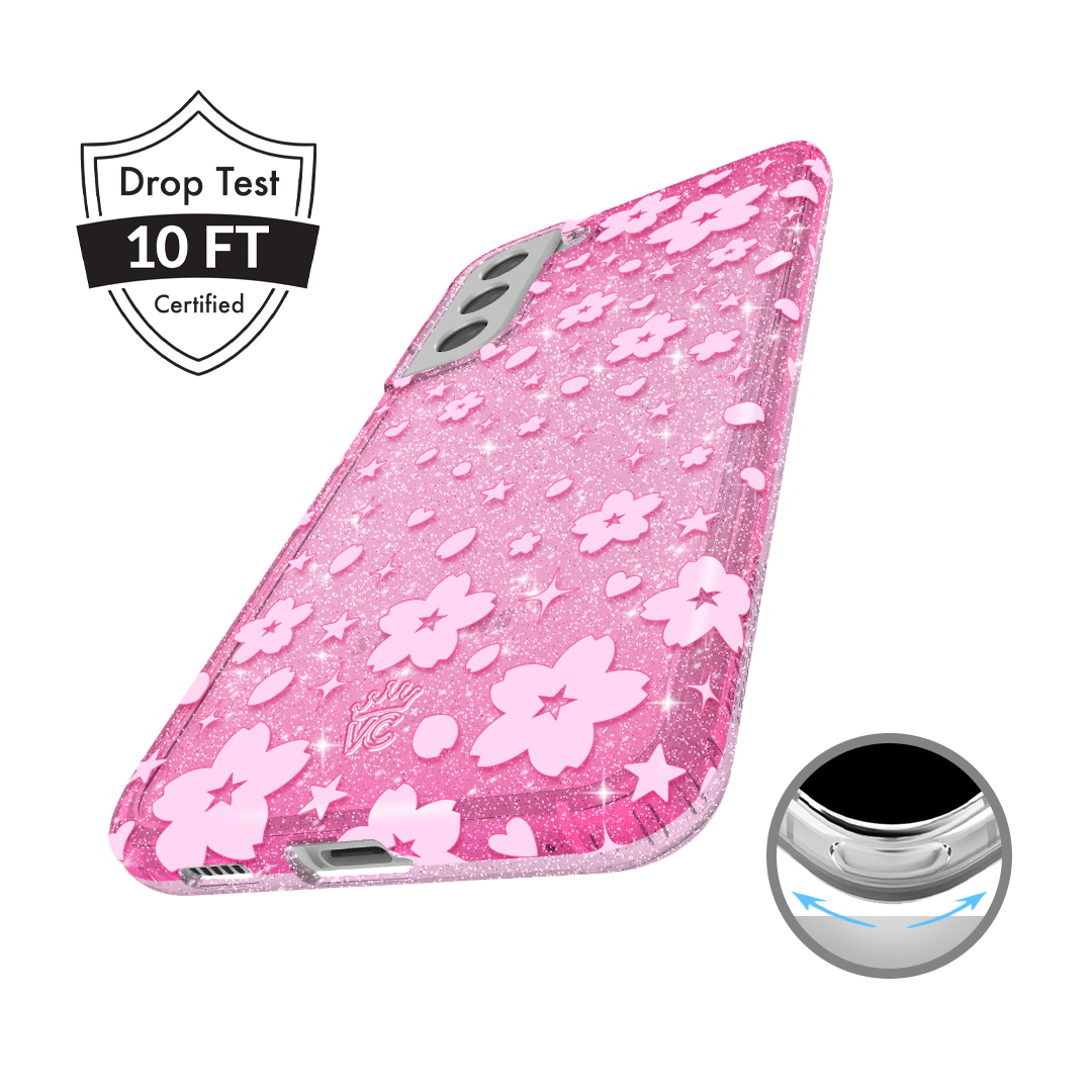 Cherry Blossom Glitter Samsung Case