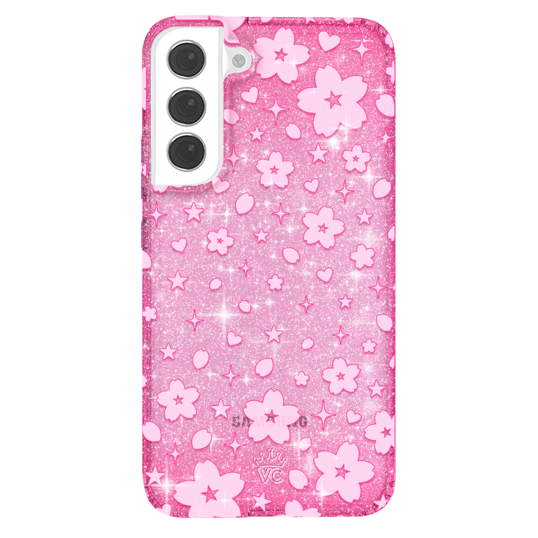 Cherry Blossom Glitter Samsung Case