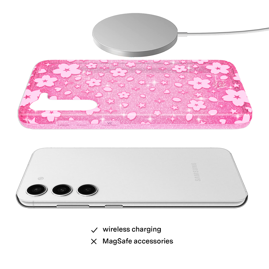 Cherry Blossom Glitter Samsung Case