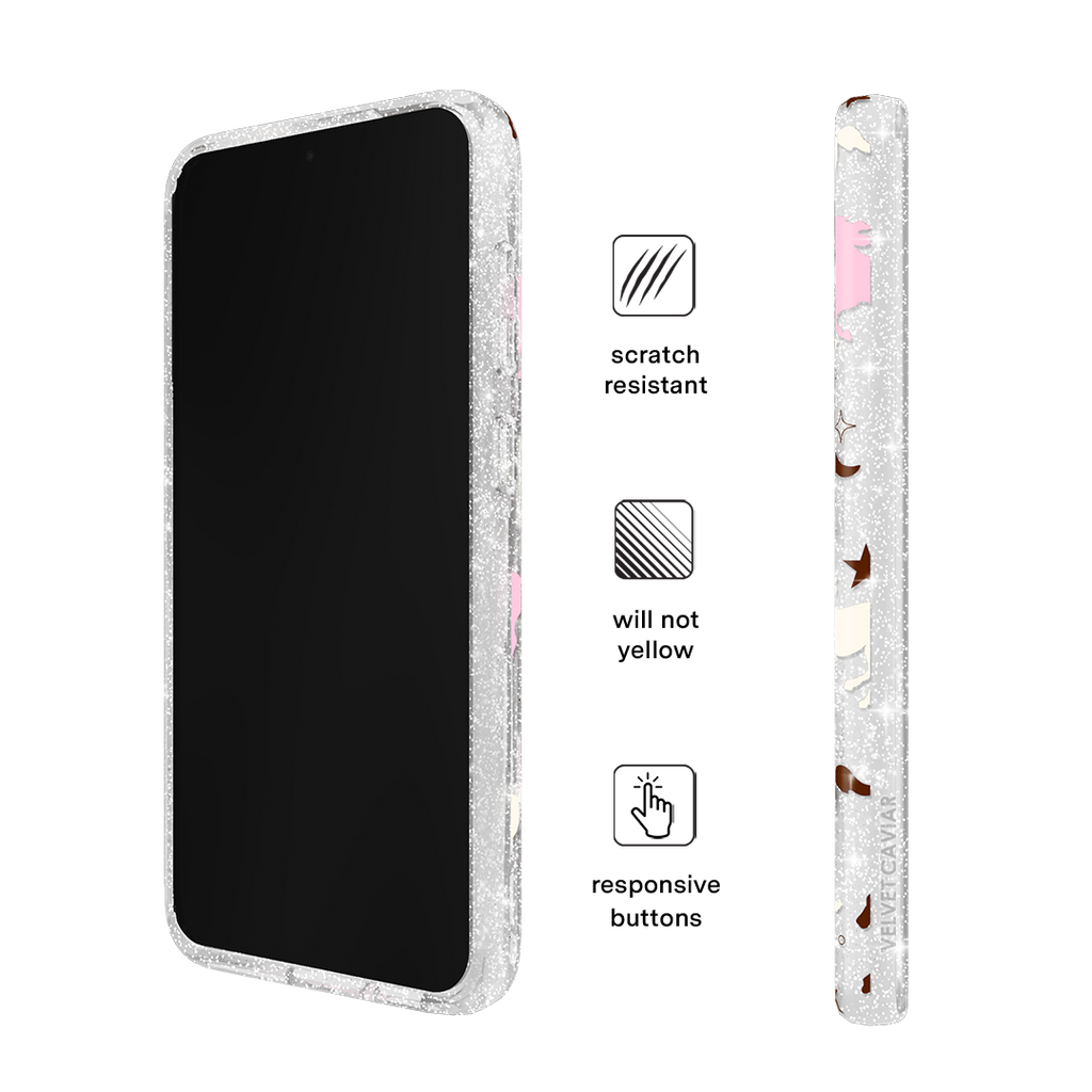 Pink Pony Glitter Samsung Case