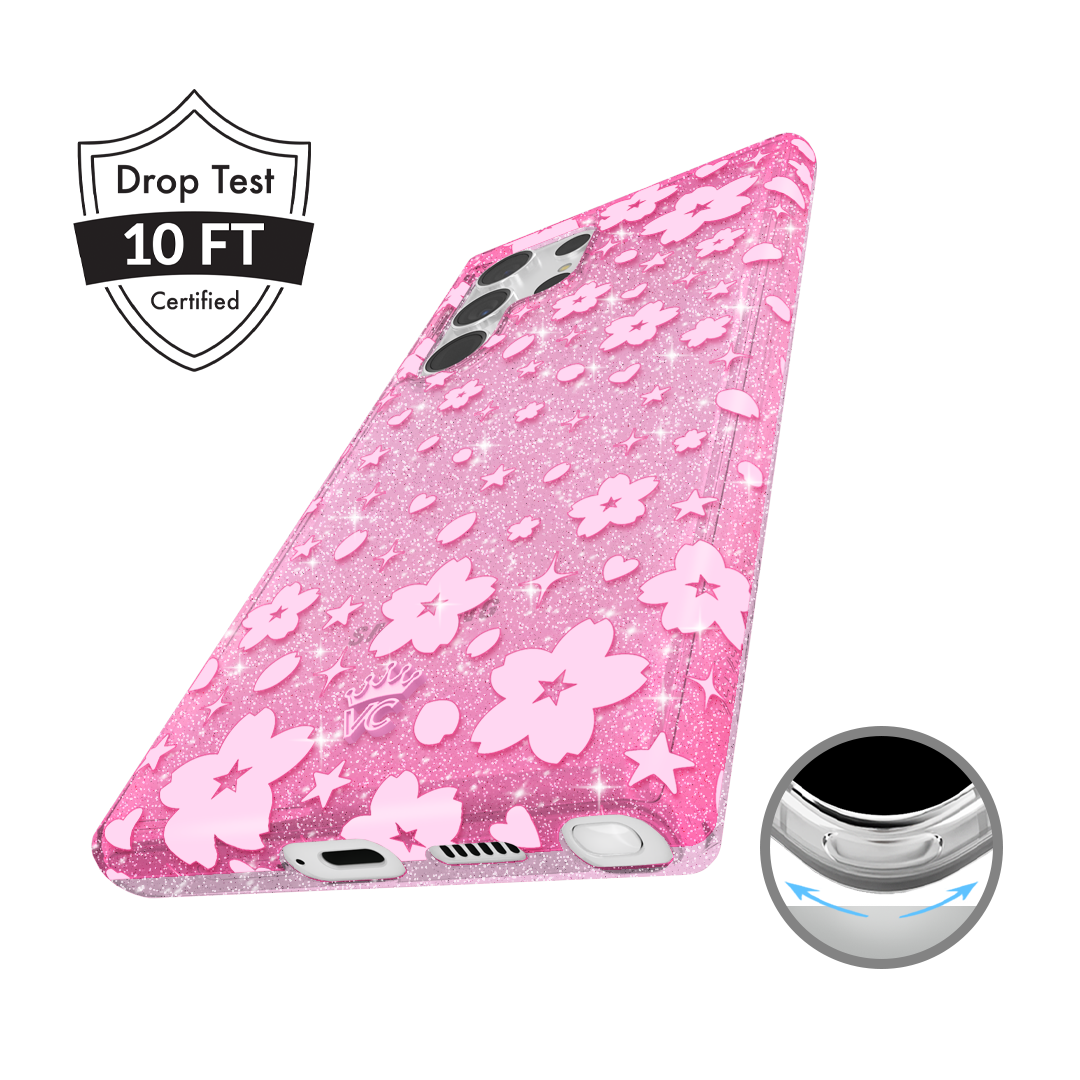 Cherry Blossom Glitter Samsung Case