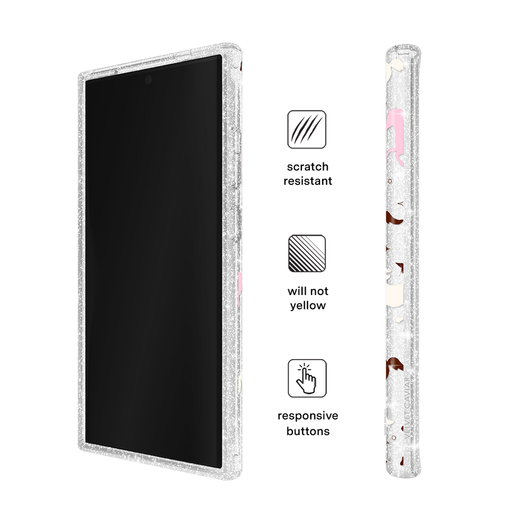Pink Pony Glitter Samsung Case