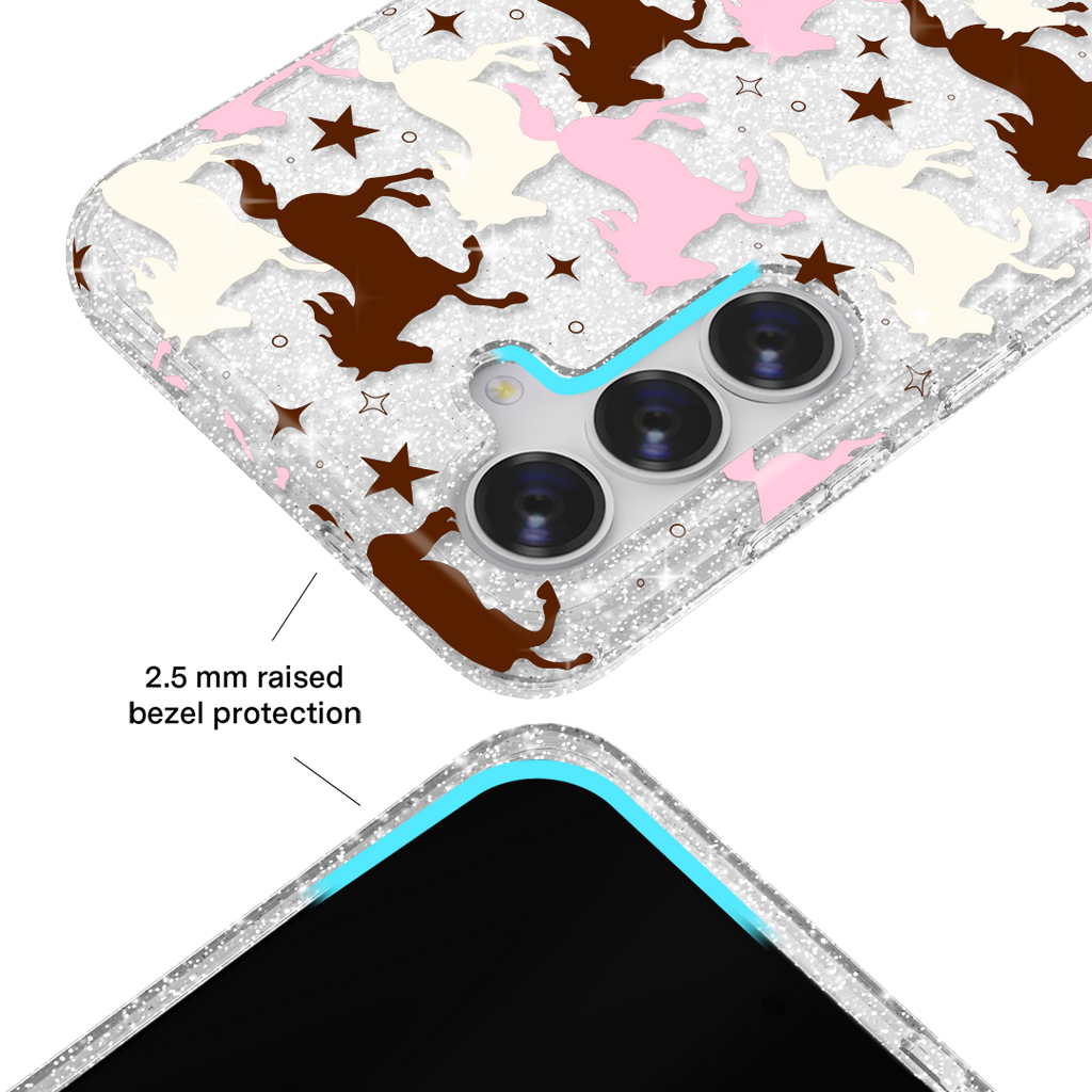 Pink Pony Glitter Samsung Case