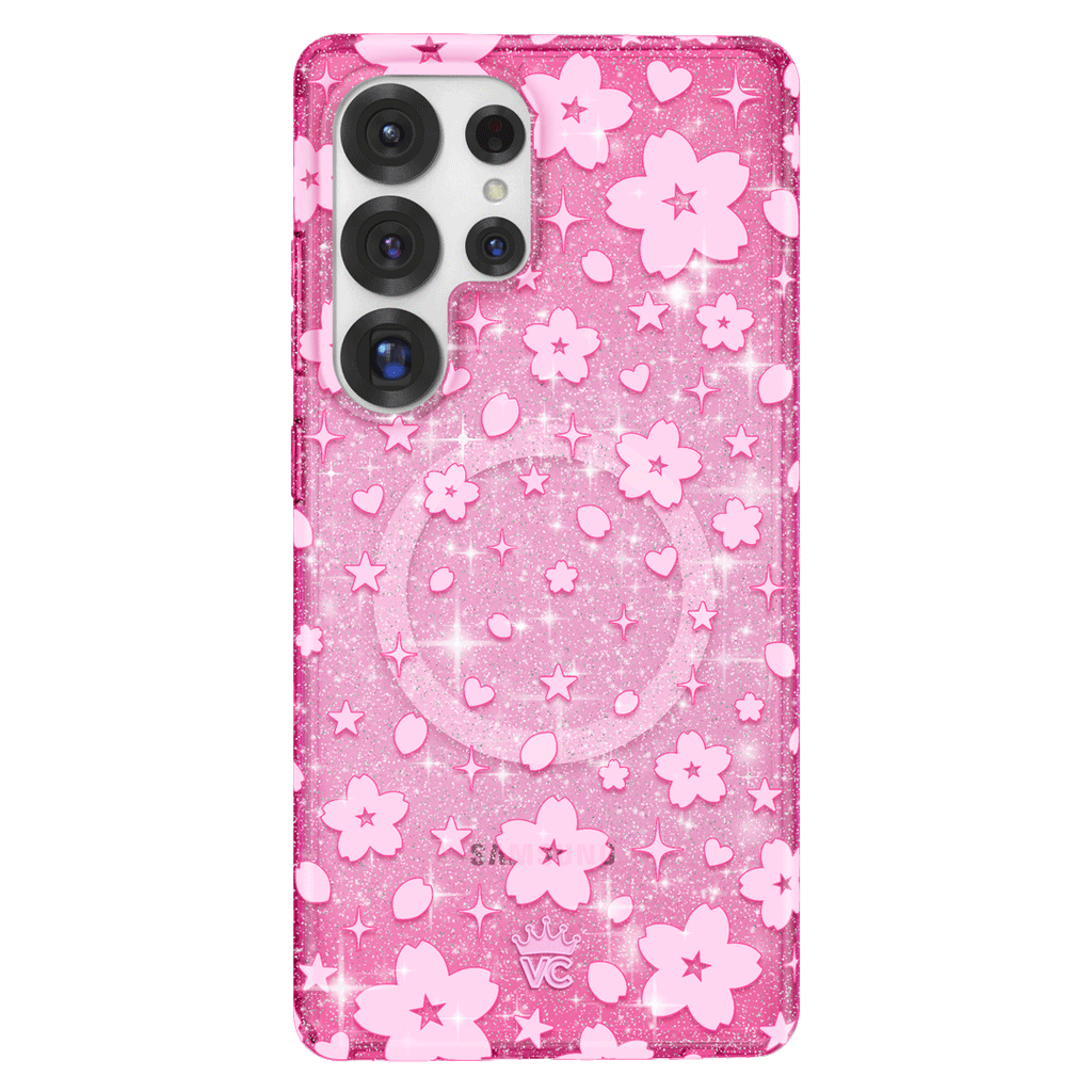 Cherry Blossom Glitter Samsung Case