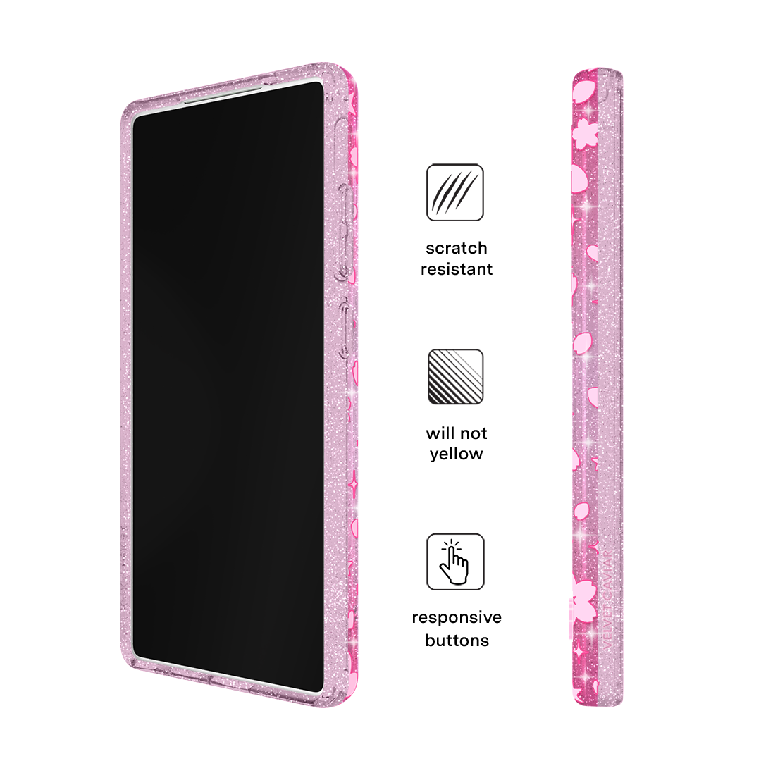 Cherry Blossom Glitter Samsung Case