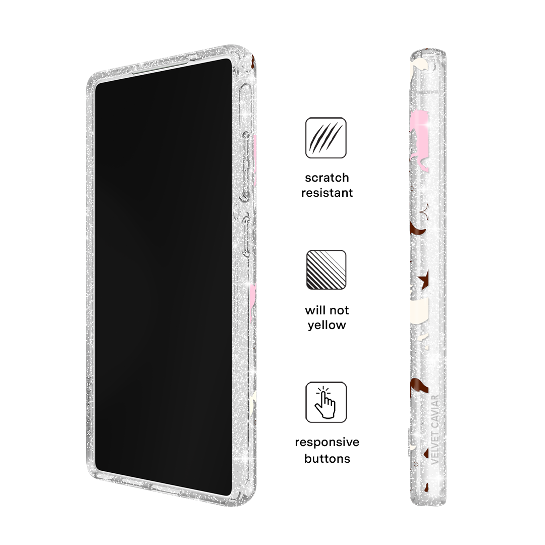Pink Pony Glitter Samsung Case