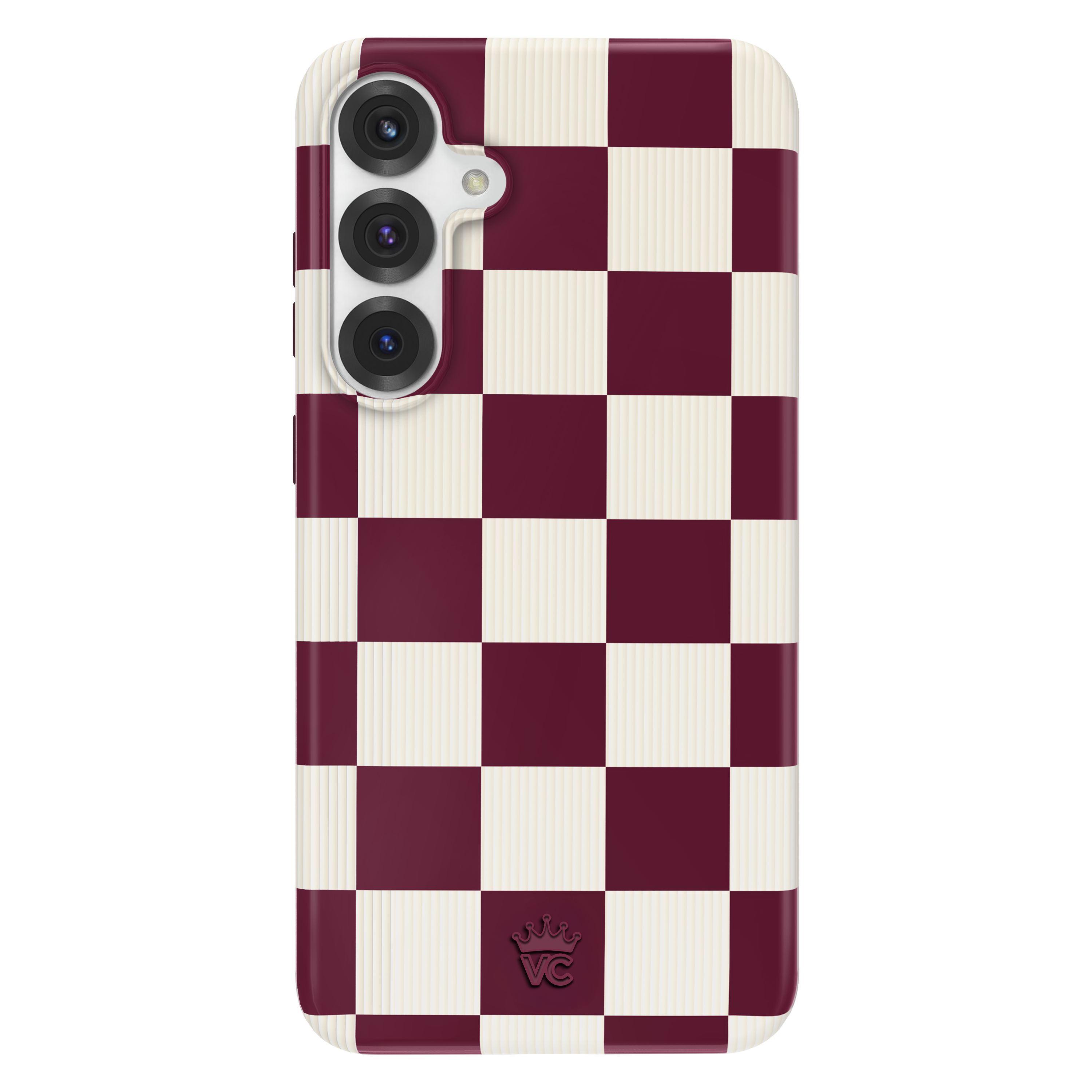 Burgundy Vibe Checker Samsung Case
