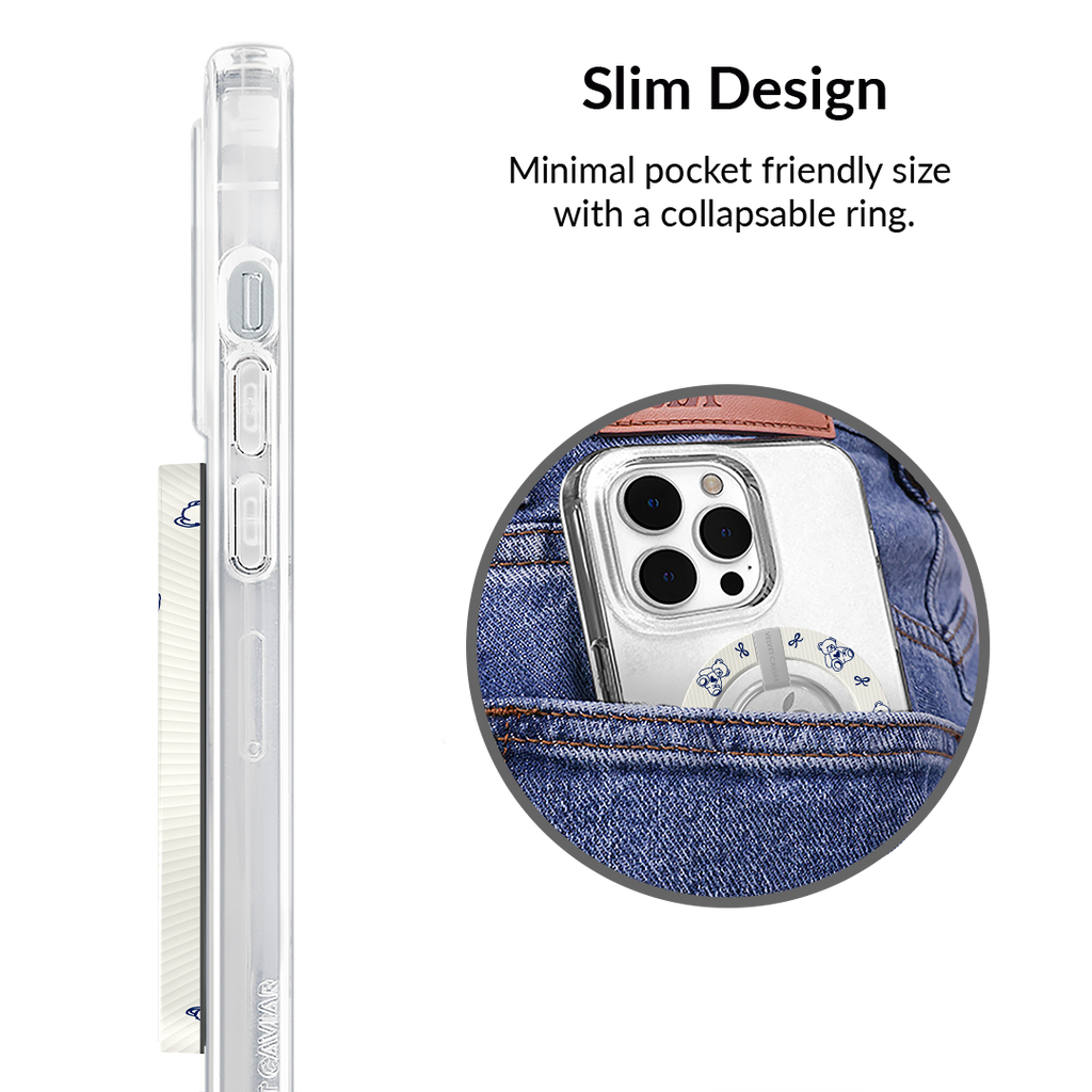 Preppy Teddy MagSafe Grip Ring